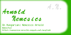 arnold nemcsics business card